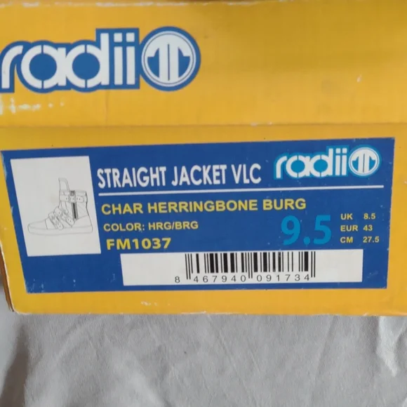 Radii Char Herringbone Men's 9.5 Grey/Burg - Picture 14 of 15